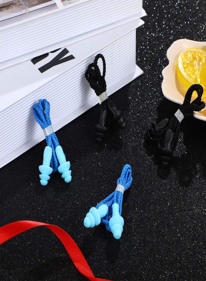 Bememo 20 Pairs Corded Ear Plugs Reusable Silicone Earplugs with String Shooting Range Swimming Noise Cancelling Reduction Hearing Protection for Sleep Work Construction - Image 2